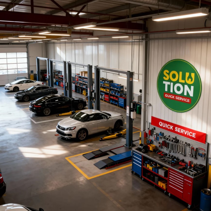 Solution Quick Service - Bengkel Mobil Modern & Servis Berkala Terpercaya